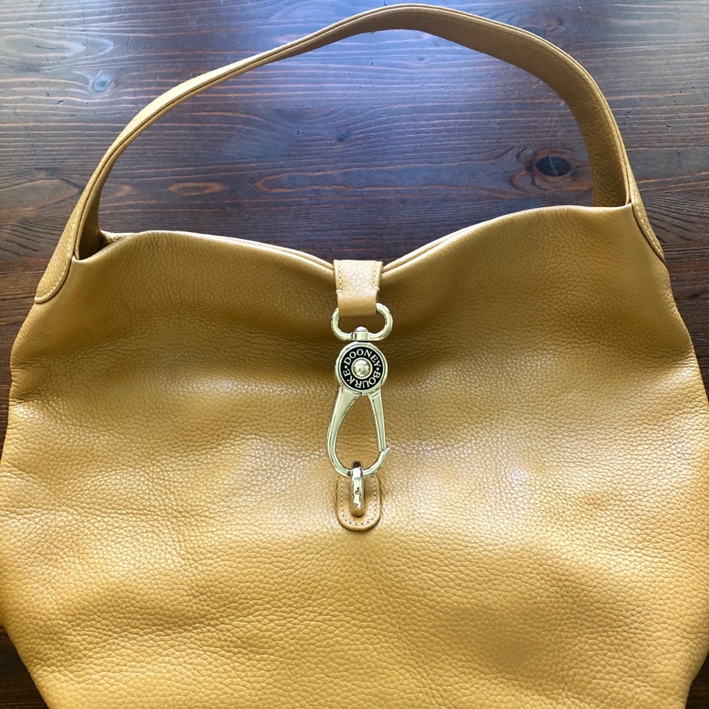 Dooney & Bourke leather hobo with logo lock
